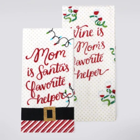 Two Holiday Kitchen Towel 2-packs (4 towels total) - Picture 2 of 3